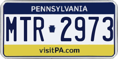 PA license plate MTR2973