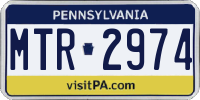 PA license plate MTR2974