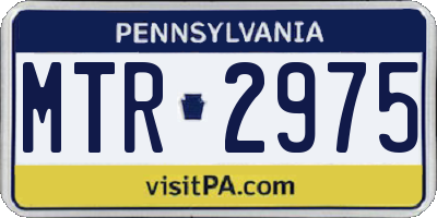 PA license plate MTR2975
