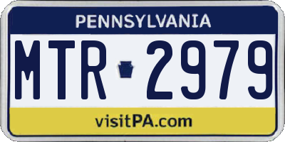 PA license plate MTR2979