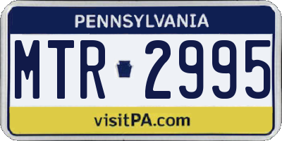 PA license plate MTR2995