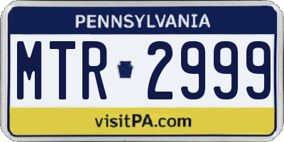 PA license plate MTR2999