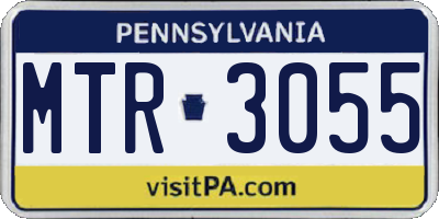 PA license plate MTR3055