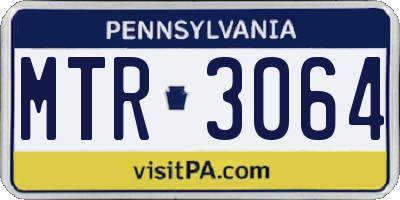PA license plate MTR3064