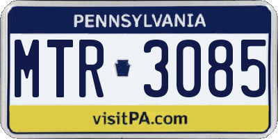 PA license plate MTR3085