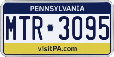 PA license plate MTR3095