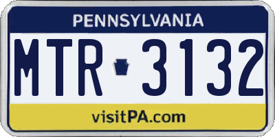 PA license plate MTR3132