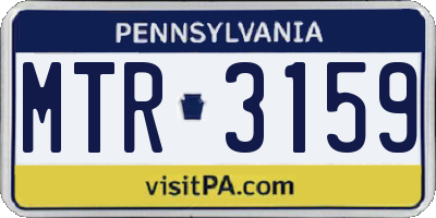 PA license plate MTR3159