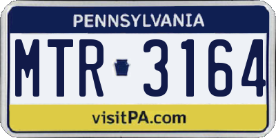 PA license plate MTR3164