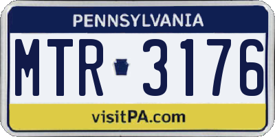 PA license plate MTR3176