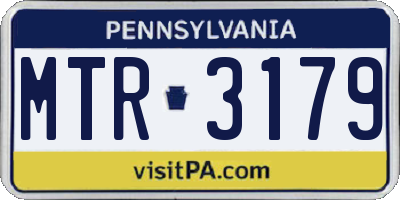 PA license plate MTR3179