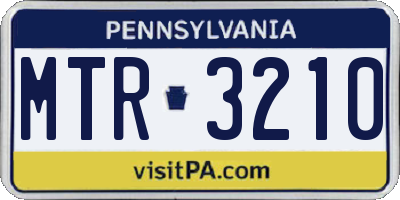 PA license plate MTR3210