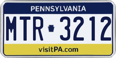 PA license plate MTR3212