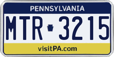 PA license plate MTR3215