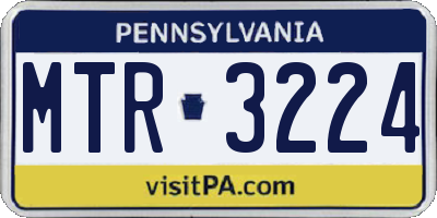 PA license plate MTR3224
