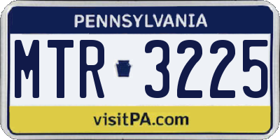 PA license plate MTR3225