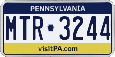 PA license plate MTR3244
