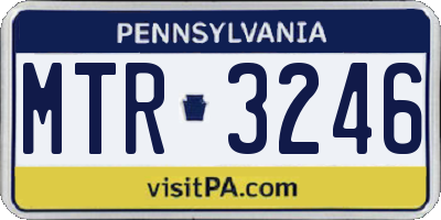 PA license plate MTR3246