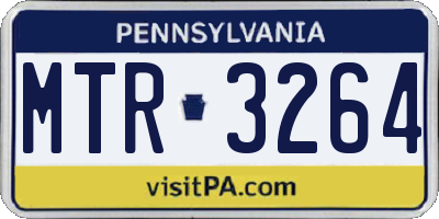 PA license plate MTR3264