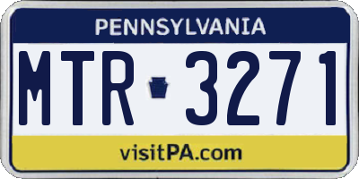 PA license plate MTR3271