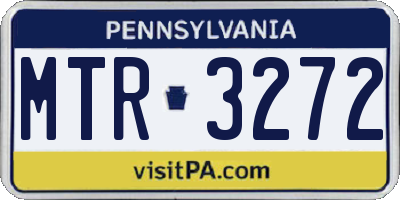 PA license plate MTR3272