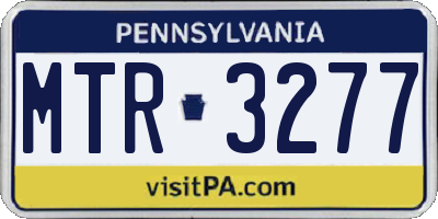 PA license plate MTR3277