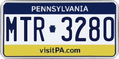 PA license plate MTR3280