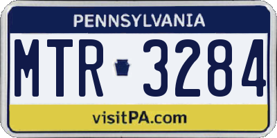 PA license plate MTR3284