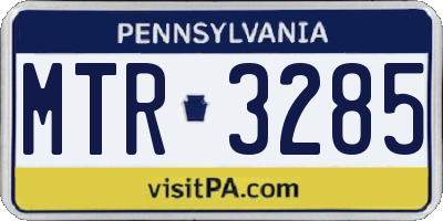 PA license plate MTR3285
