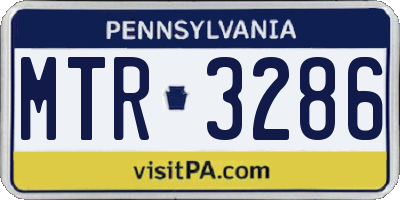 PA license plate MTR3286