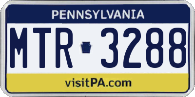 PA license plate MTR3288