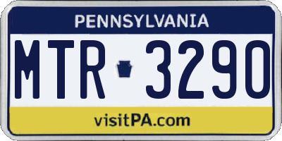 PA license plate MTR3290