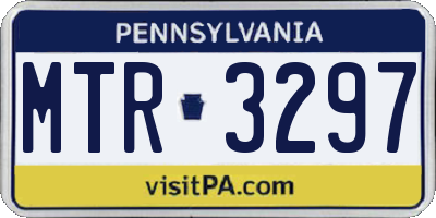 PA license plate MTR3297