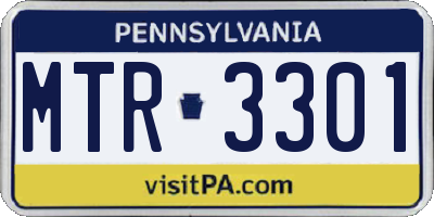 PA license plate MTR3301