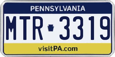 PA license plate MTR3319