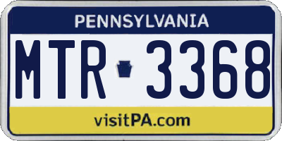 PA license plate MTR3368