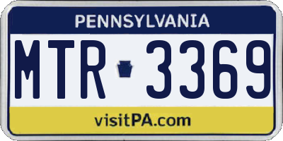 PA license plate MTR3369