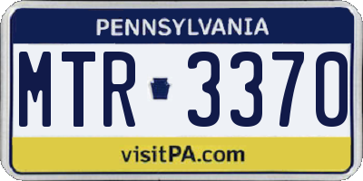 PA license plate MTR3370