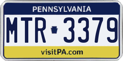 PA license plate MTR3379