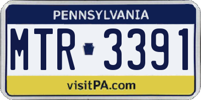 PA license plate MTR3391