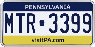 PA license plate MTR3399