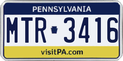 PA license plate MTR3416