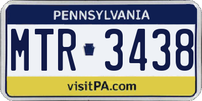 PA license plate MTR3438