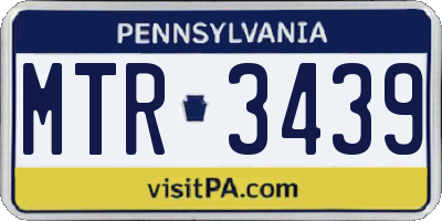 PA license plate MTR3439