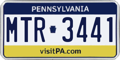PA license plate MTR3441