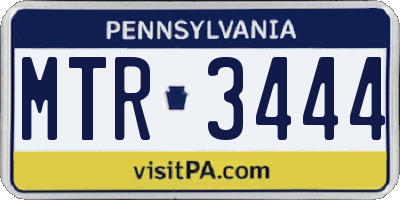 PA license plate MTR3444