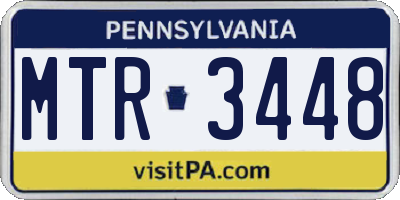 PA license plate MTR3448
