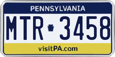 PA license plate MTR3458