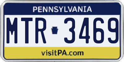 PA license plate MTR3469