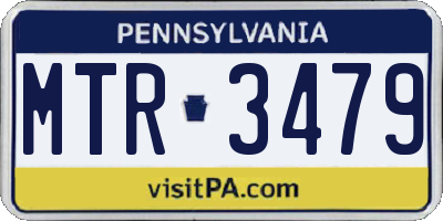 PA license plate MTR3479